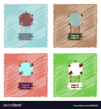 Flat icon design collection satellite base in vector image
