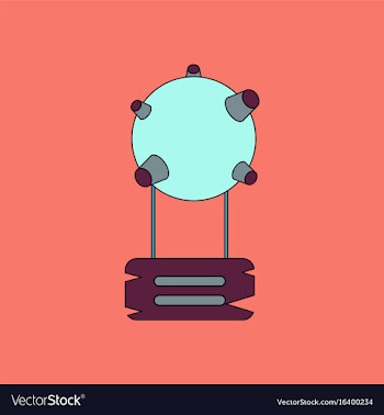 Flat icon design collection satellite base vector image