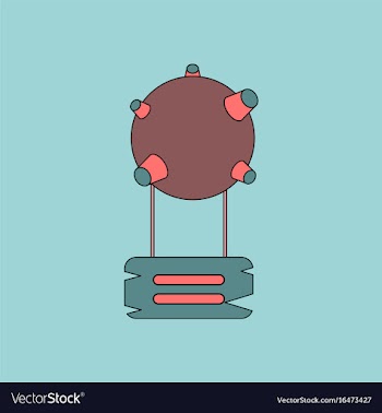Flat icon design collection satellite base vector image