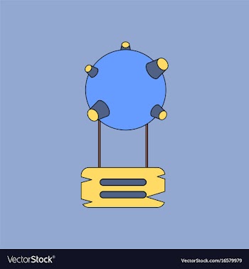 Flat icon design collection satellite base vector image