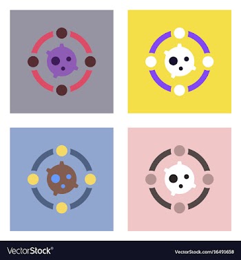 Flat icon design collection satellite between vector image