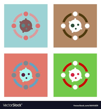 Flat icon design collection satellite between vector image