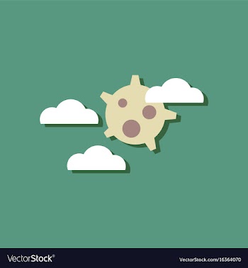 Flat icon design collection satellite in the sky vector image