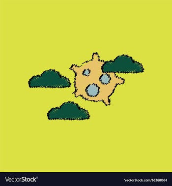 Flat icon design collection satellite in the sky vector image