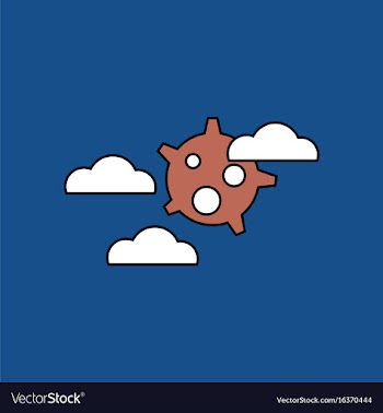 Flat icon design collection satellite in the sky vector image