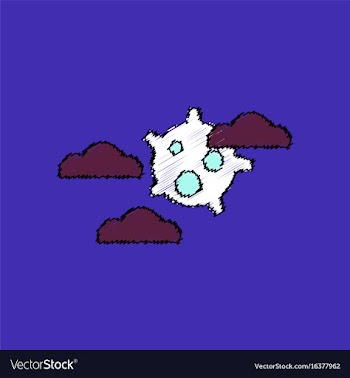 Flat icon design collection satellite in the sky vector image