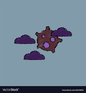 Flat icon design collection satellite in the sky vector image