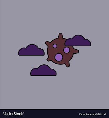 Flat icon design collection satellite in the sky vector image