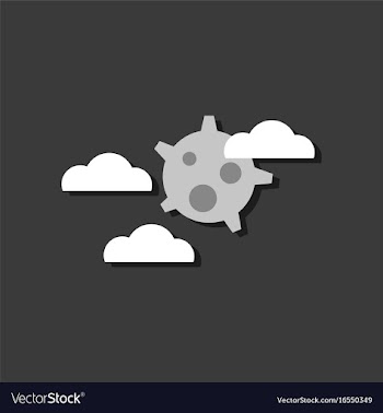 Flat icon design collection satellite in the sky vector image