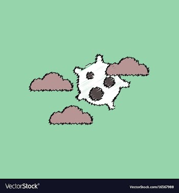 Flat icon design collection satellite in the sky vector image