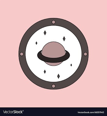 Flat icon design collection saturn orbit vector image