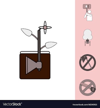 Flat icon design collection save the climate vector image