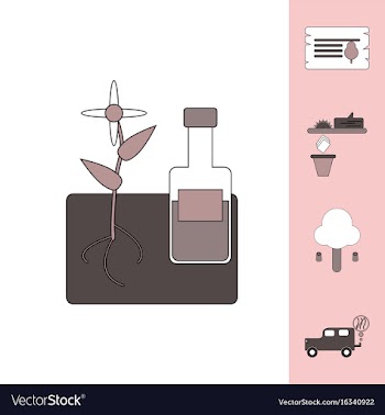 Flat icon design collection save the climate vector image