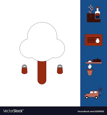 Flat icon design collection save the climate vector image