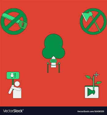 Flat icon design collection save the climate vector image