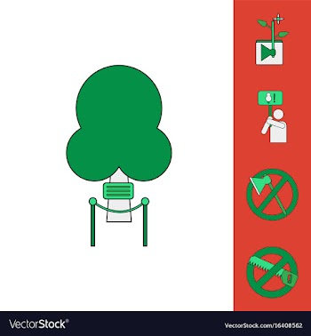 Flat icon design collection save the climate vector image