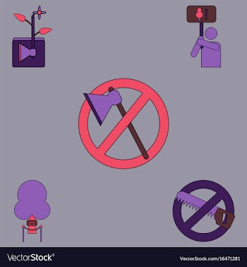 Flat icon design collection save the climate vector image