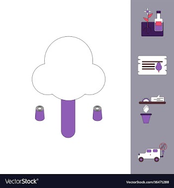 Flat icon design collection save the climate vector image