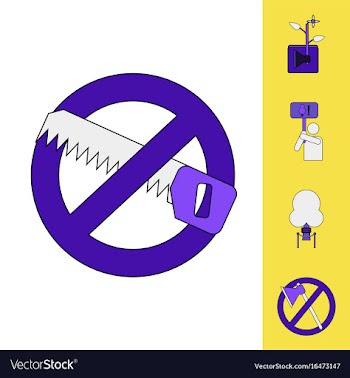 Flat icon design collection save the climate vector image