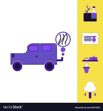 Flat icon design collection save the climate vector image