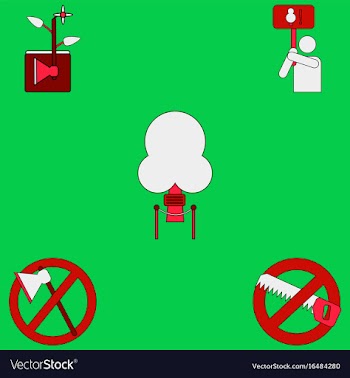 Flat icon design collection save the climate vector image