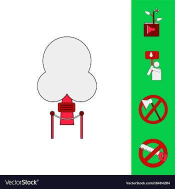 Flat icon design collection save the climate vector image