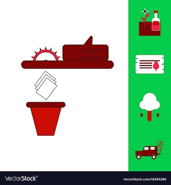 Flat icon design collection save the climate vector image