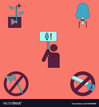 Flat icon design collection save the climate vector image