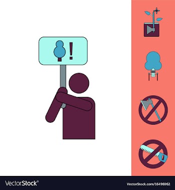 Flat icon design collection save the climate vector image
