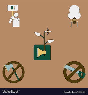 Flat icon design collection save the climate vector image
