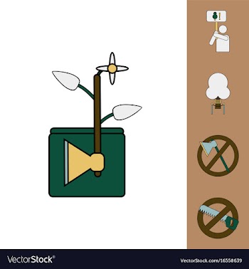 Flat icon design collection save the climate vector image