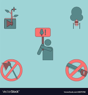 Flat icon design collection save the climate vector image