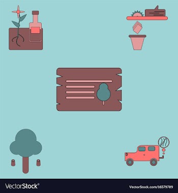 Flat icon design collection save the climate vector image