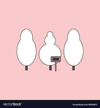 Flat icon design collection save the trees vector image