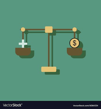 Flat icon design collection scales with cross and vector image
