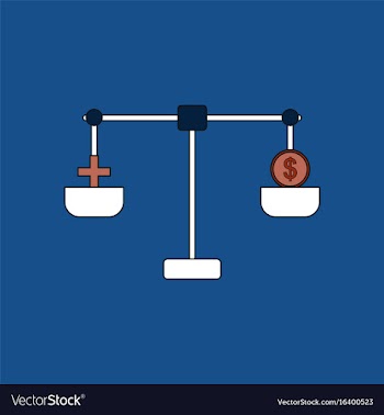 Flat icon design collection scales with cross and vector image