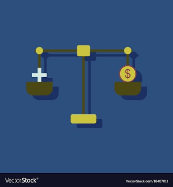 Flat icon design collection scales with cross and vector image