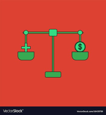 Flat icon design collection scales with cross and vector image