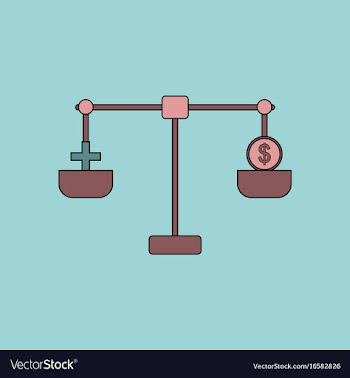 Flat icon design collection scales with cross and vector image