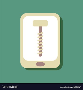 Flat icon design collection screw sign in sticker vector image