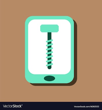 Flat icon design collection screw sign in sticker vector image