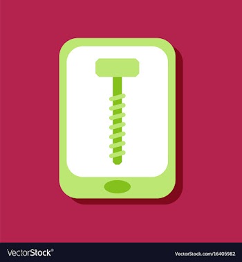 Flat icon design collection screw sign in sticker vector image