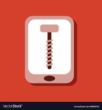 Flat icon design collection screw sign in sticker vector image