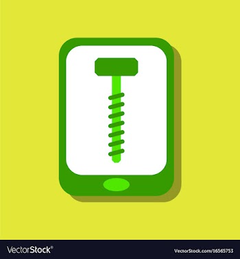 Flat icon design collection screw sign in sticker vector image