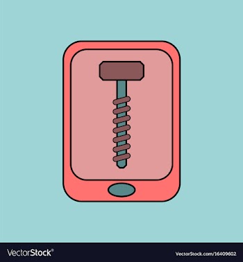 Flat icon design collection screw sign vector image