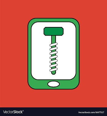 Flat icon design collection screw sign vector image
