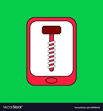 Flat icon design collection screw sign vector image