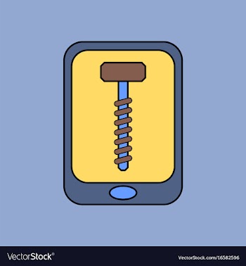 Flat icon design collection screw sign vector image