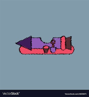 Flat icon design collection seat rocket in stroke vector image