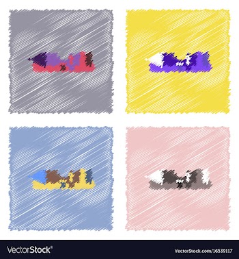Flat icon design collection seat rocket in stroke vector image